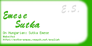 emese sutka business card